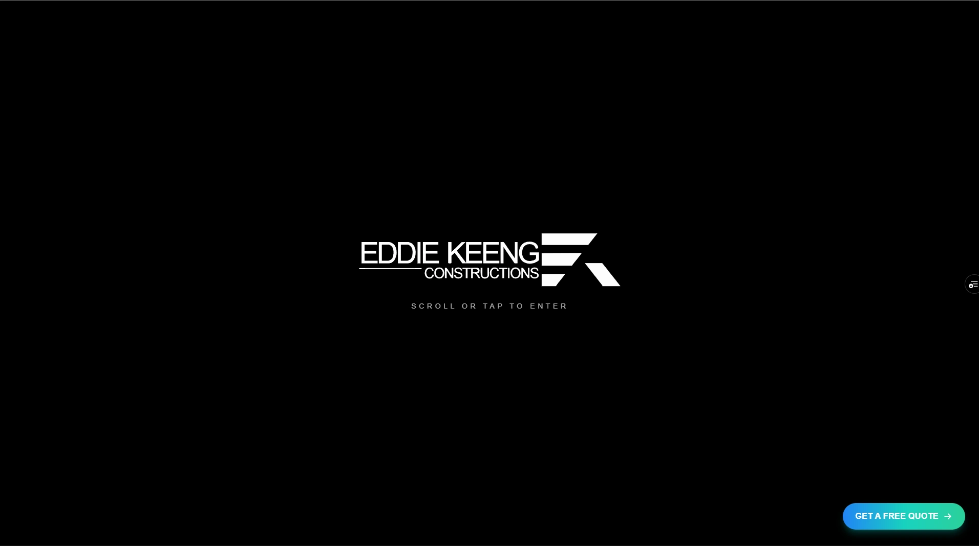 Eddie Keeng Constructions website homepage on desktop